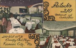 Putsch's 210 Restaurant and Cocktail Bar Kansas City, MO Postcard Postcard Postcard