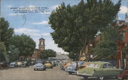 Street Scene on Nichols Road in the Country Club Plaza Postcard