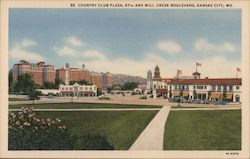 Country Club Plaza, 47th and Mill Creek Boulevard Postcard