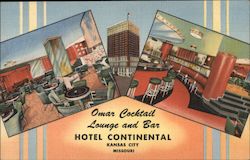 Omar Cocktail Lounge and Bar Hotel Continental Postcard