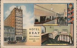 Hotel Bray, 12th & Baltimore Kansas City, MO Postcard Postcard Postcard