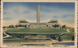 The Liberty Memorial from Union Station Plaza Postcard