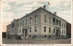 Public Library Ninth and Locust Streets Postcard