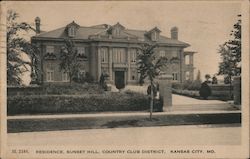 Residence, Sunset Hill, Country Club District Postcard
