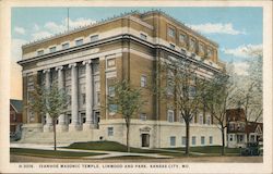 Ivanhoe Masonic Temple, Linwood and Park Postcard