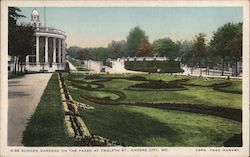 Sunken Gardens on the Paseo at Twelfth St. Postcard