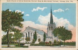 Sixth Church of Chsirt Scientist Wornell Roady & 66th Street Terrace Postcard