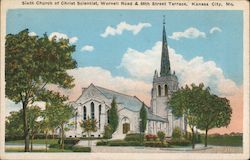 Sixth Church of Chsirt Scientist Wornell Roady & 66th Street Terrace Kansas City, MO Postcard Postcard Postcard