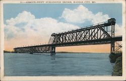 Armour-Swift Burlington Bridge Postcard