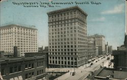 Skyscrapers, Long Commerce & Scarritt Bldgs. Postcard