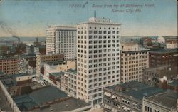 Scene from Top of Baltimore Hotel Postcard