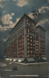 Baltimore Hotel by Night Postcard
