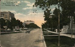 Linwood Avenue East from Troost Ave Postcard