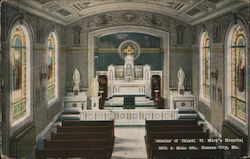 Interior of Chapel, St. Mary's Hospital, 28th & Main Streets Kansas City, MO Postcard Postcard Postcard