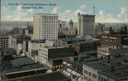 View Northeast from Baltimore Hotel Kansas City, MO Postcard Postcard Postcard