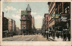 Junction of Main and Delaware Streets Postcard