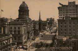Looking South on Grand Ave from Midland Hotel Postcard
