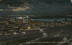 Part of West Bottoms at Night Postcard