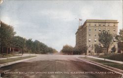 Linwood Boulevard Looking East From The Elesmere Hotel Postcard