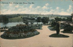 Fairmount Park, showing Lake Postcard