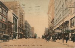 Grand Avenue North from Twelfth Street Kansas City, MO Postcard Postcard Postcard