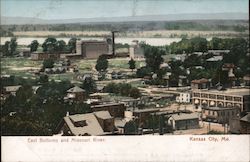 East Bottoms and Missouri River Kansas City, MO Postcard Postcard Postcard