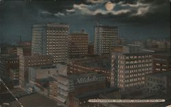 Skyscrapers by Night Postcard