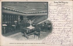 Reading & Writing Room on Parlor Floor - Emery, Bird, Thayer Company Postcard
