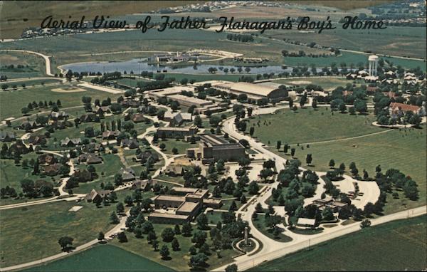 Aerial View of Father Flanagan's Boys' Home Boys Town Nebraska