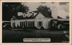 Greyhound Bus Terminal and Restaurant Postcard