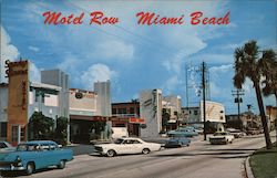 Motel Row Miami Beach, FL Frank Boran Postcard Postcard Postcard