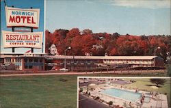 Norwich Motel Norwichtown, CT Postcard Postcard Postcard