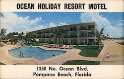 Ocean Holiday Resort Motel Pompano Beach, FL Postcard Postcard Postcard
