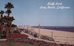 Bluff Park and Belmont Pier Long Beach, CA Geo. E. Watson Postcard Postcard Postcard