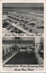 Coral Reef Hotel & Private Beach Miami Beach, FL Postcard Postcard Postcard