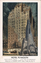 Hotel Plymouth New York City, NY Postcard Postcard Postcard