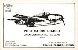 Air Force Plane - Post Card Trading / Sales De Funiak Springs, FL Postcard Postcard Postcard