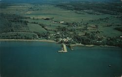 Aerial View of St. Albans Bay Beach Postcard