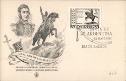 Inauguration of the Monument to Gral San Martin in Madrid Postcard