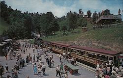 Panoramic View of Tweetsie Railroad at the Station Postcard