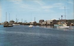 The Basin, Landlocked Harbor of Menemsha Fishing Village Postcard