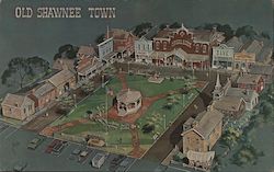 Old Shawnee Town - Artist Charles Goslin Kansas Postcard Postcard Postcard