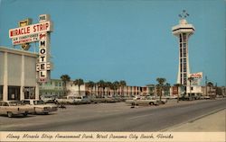 Along Miracle Strip Amusement Park West Panama City Beach, FL Postcard Postcard Postcard