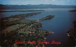 Scenic Lake George Bays New York Postcard Postcard Postcard