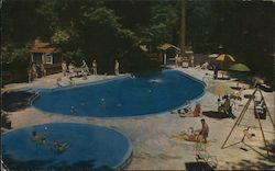 Barney Morrow's Filtered Wading Pool and Swimming Pool Postcard