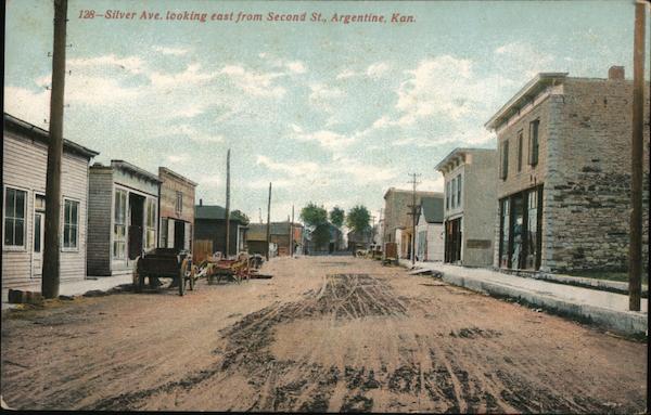 Silver Avenue, looking East from Second Street Argentine Kansas