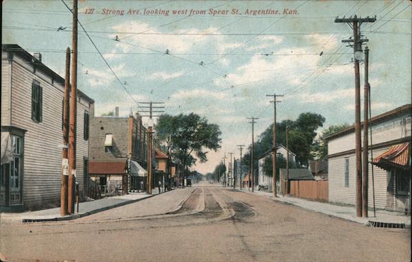 Strong Avenue, looking west from Spear Street Argentine Kansas