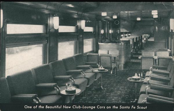 One of the Beautiful New Club-Lounge Cars on the Santa Fe Scout
