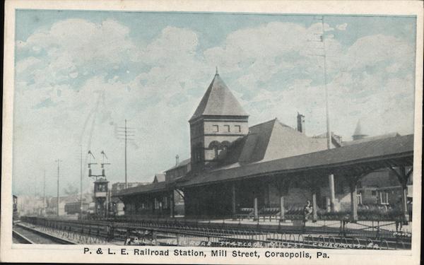Pittsburgh and Lake Erie Railroad Station, Mill Street Coraopolis Pennsylvania