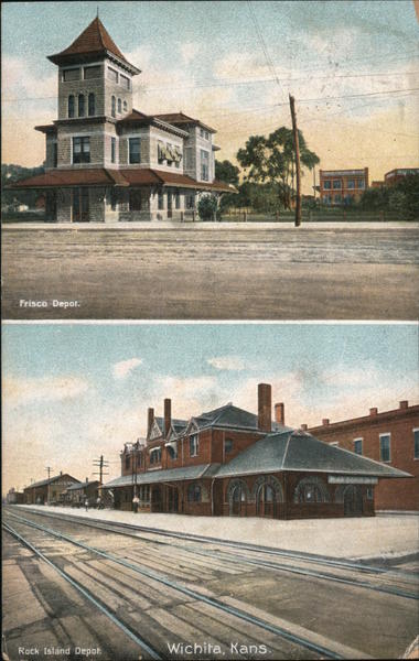 Frisco and Rock Island Depots Wichita Kansas